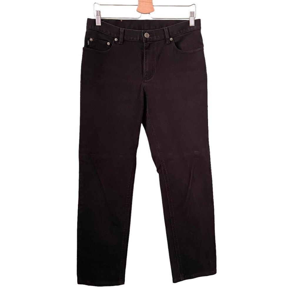 Vintage Lauren Jeans Co High Rise Straight Leg Mom Jeans in Black Size 8